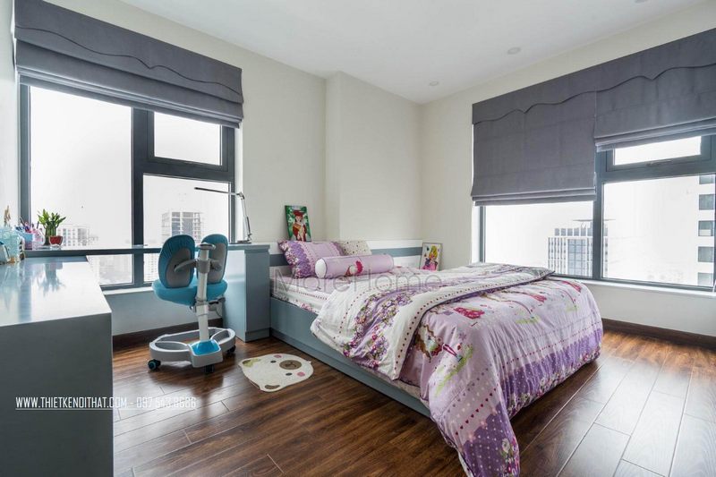 Thi công nội thất phòng ngủ cho bé tại chung cư An bình với thiết kế hiện đại đáng yêu