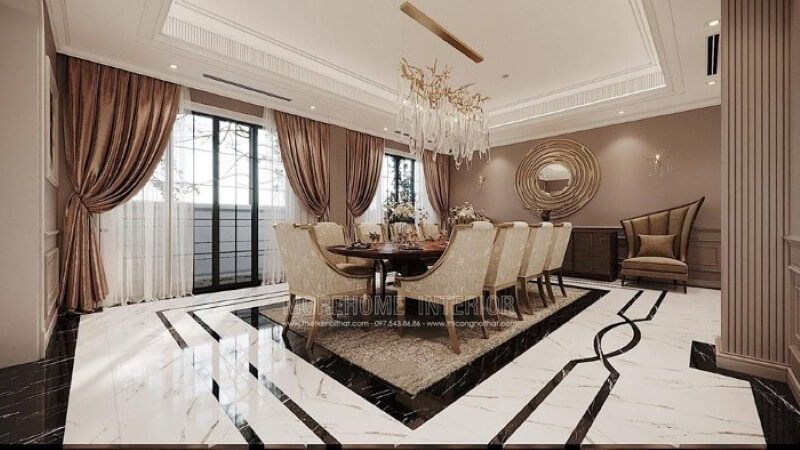 Mẫu đèn thả bàn ăn pha lê kiểu dáng mới lạ đã tạo nên vẻ đẹp cuốn hút, sang trọng cho không gian đương đại.