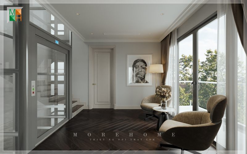 Trang trí nội thất nhà phố, biệt thự không gian thư giãn, ngắm nhìn quanh cảnh xung quanh tận hưởng sau những giờ học tập, làm việc mệt nhoài.