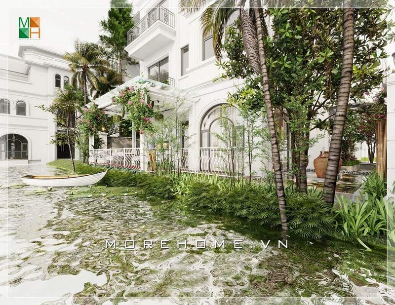 Giới thiệu mẫu thiết kế ngoại thất có ao vườn đẹp thiên về thiên nhiên